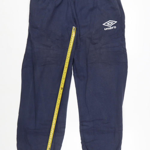 Umbro Men's Blue Jogger Trousers L Cotton Blend Sportswear