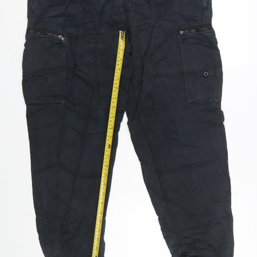 Stone Island Men’s Black Cargo Jogger Trousers L Cotton Stretch