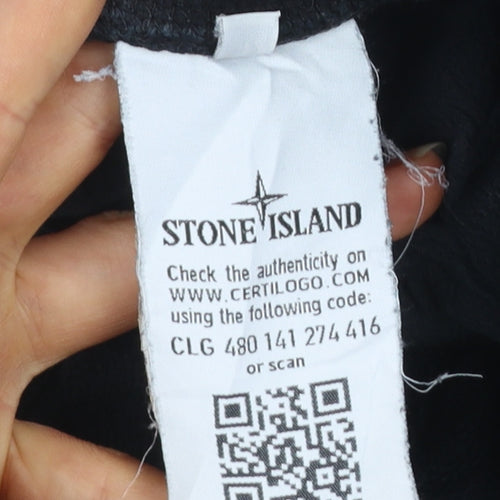 Stone Island Men’s Black Cargo Jogger Trousers L Cotton Stretch