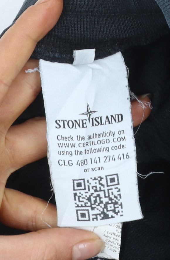 Stone Island Men’s Black Cargo Jogger Trousers L Cotton Stretch