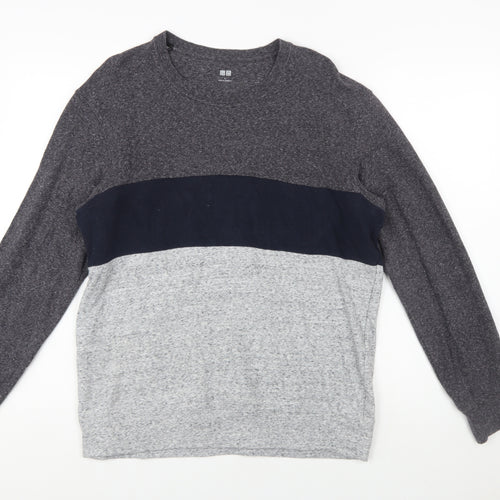Uniqlo Men's Multicoloured L Pullover Sweatshirt Long Sleeve