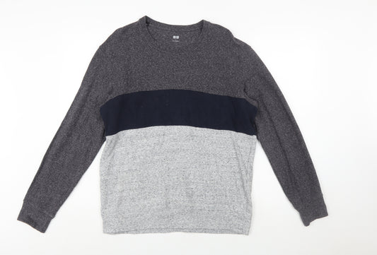 Uniqlo Men's Multicoloured L Pullover Sweatshirt Long Sleeve