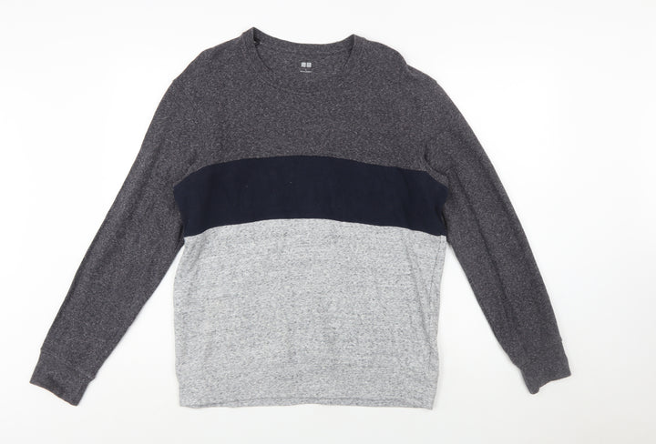 Uniqlo Men's Multicoloured L Pullover Sweatshirt Long Sleeve