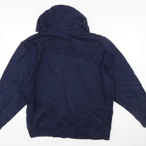 Le Coq Sportif Men's Blue Pullover Hoodie L Regular Fit Logo