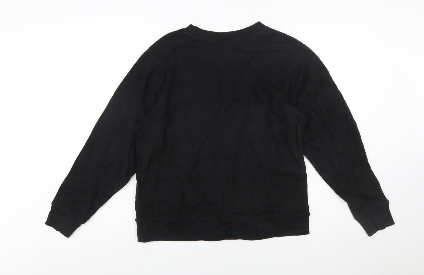 Lonsdale London Women's Black Cotton Blend Logo Sweatshirt Size 14