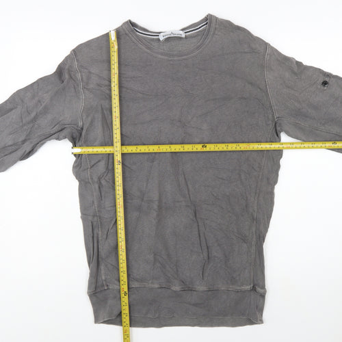 Stone Island Men’s Grey Cotton Crew Neck Pullover Sweatshirt L