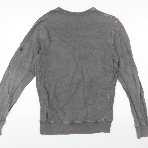 Stone Island Men’s Grey Cotton Crew Neck Pullover Sweatshirt L