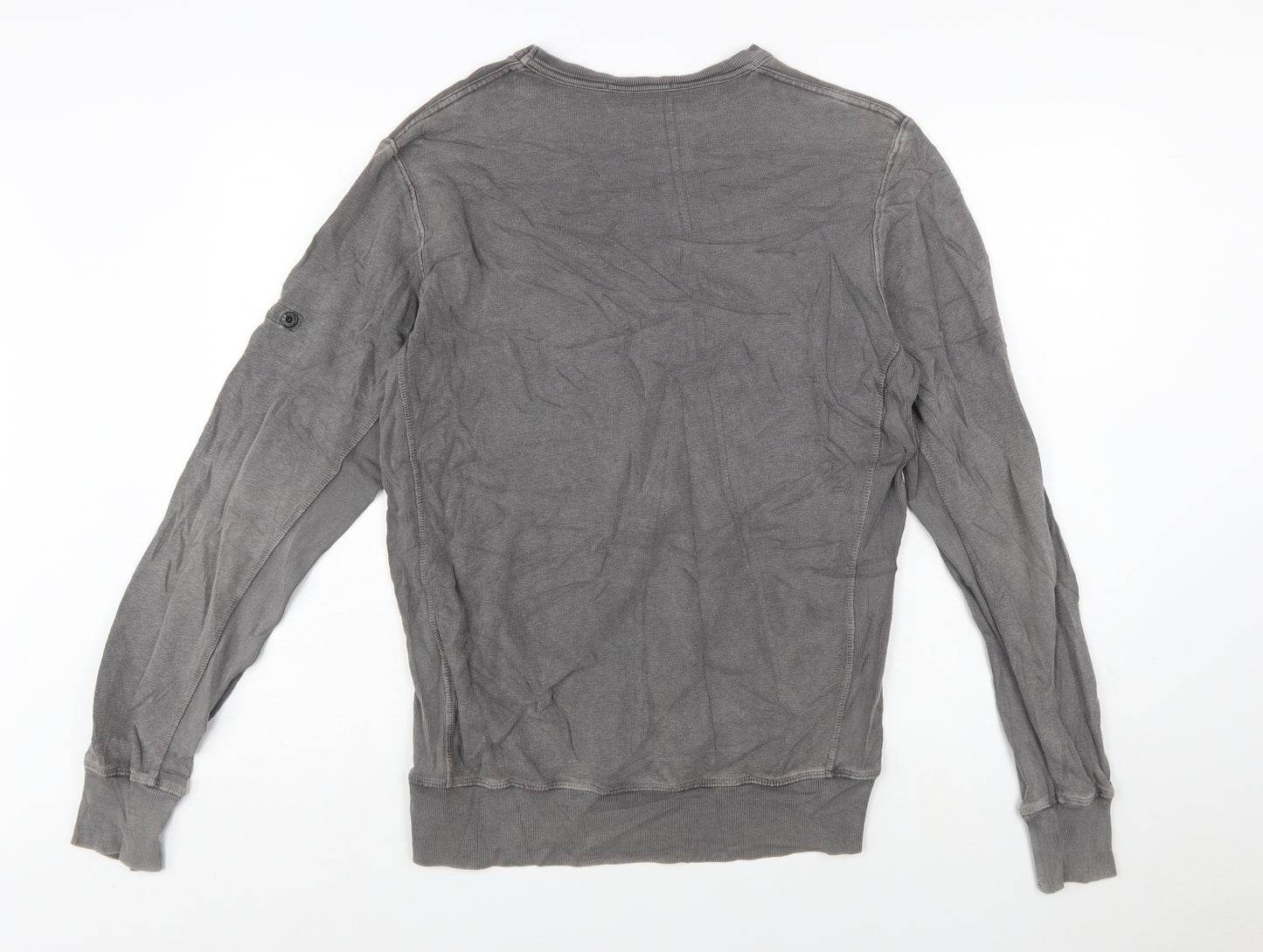 Stone Island Men’s Grey Cotton Crew Neck Pullover Sweatshirt L