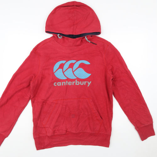 Canterbury Men's Red Hooded Pullover Sweatshirt Size S