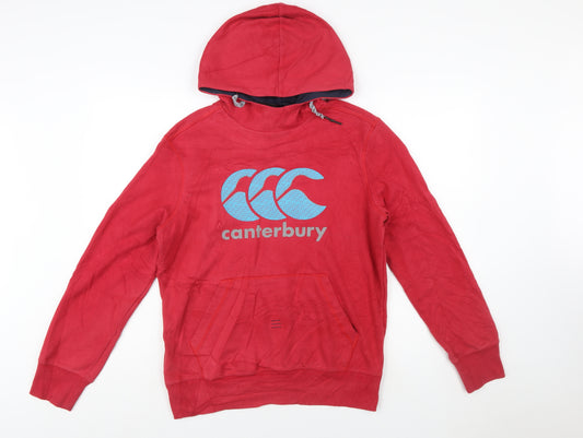 Canterbury Men's Red Hooded Pullover Sweatshirt Size S