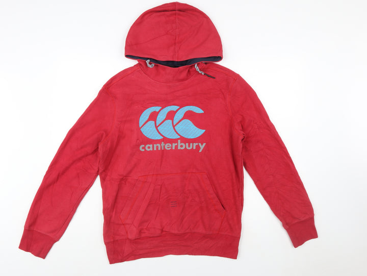 Canterbury Men's Red Hooded Pullover Sweatshirt Size S