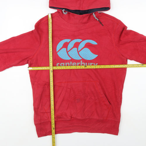 Canterbury Men's Red Hooded Pullover Sweatshirt Size S
