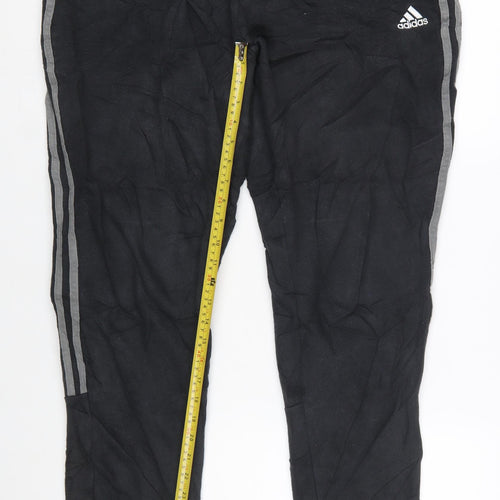 Adidas Mens Black XL Jogger Trousers with Stripe Detail