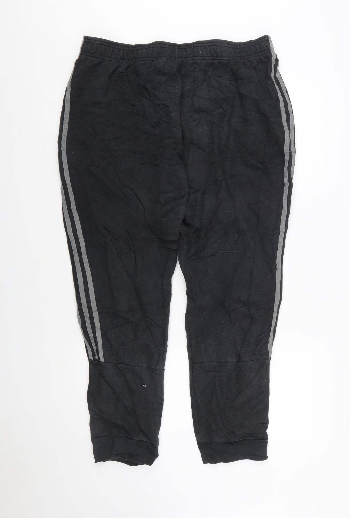 Adidas Mens Black XL Jogger Trousers with Stripe Detail