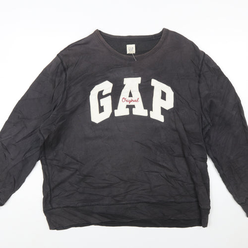 GAP Women’s Black XL Pullover Sweatshirt Original Logo Cotton Blend