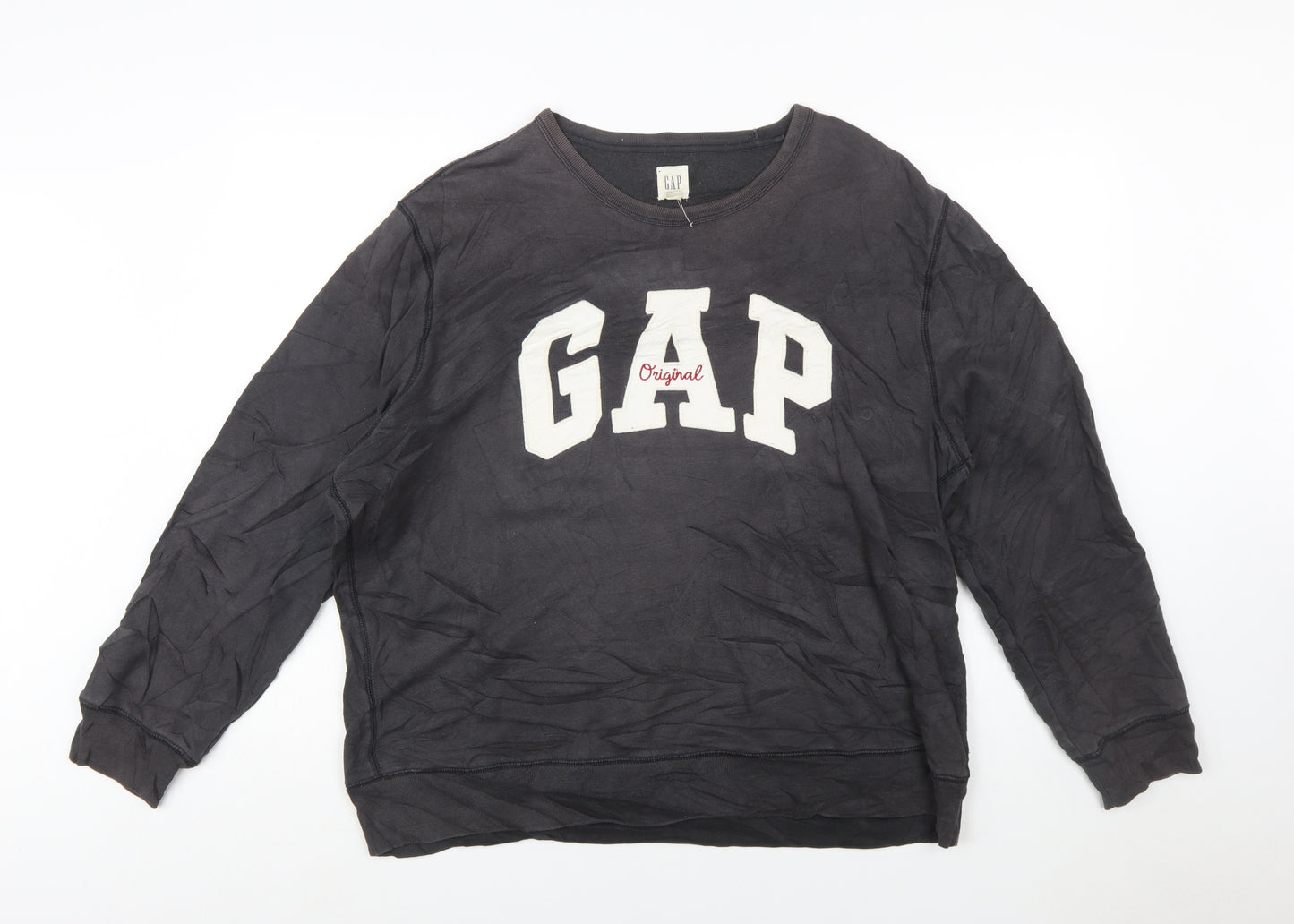 GAP Women’s Black XL Pullover Sweatshirt Original Logo Cotton Blend