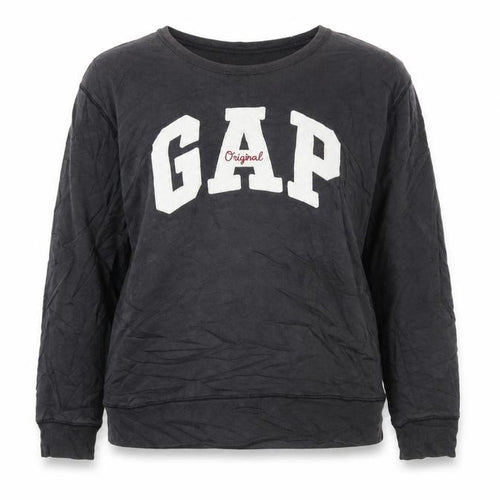Gap Women’s Black XL Pullover Sweatshirt Original Logo Cotton Blend