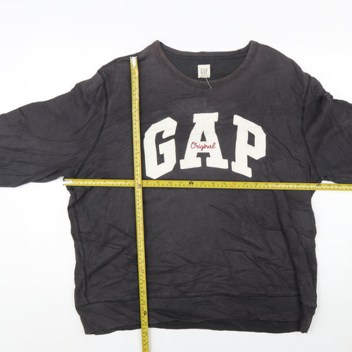 GAP Women’s Black XL Pullover Sweatshirt Original Logo Cotton Blend