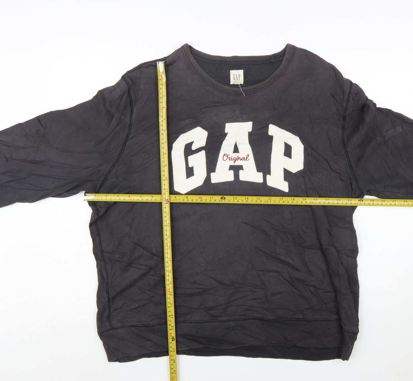 GAP Women’s Black XL Pullover Sweatshirt Original Logo Cotton Blend