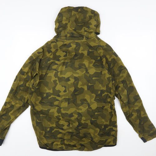 Nike Men's Green Camouflage Full Zip Hoodie Size M