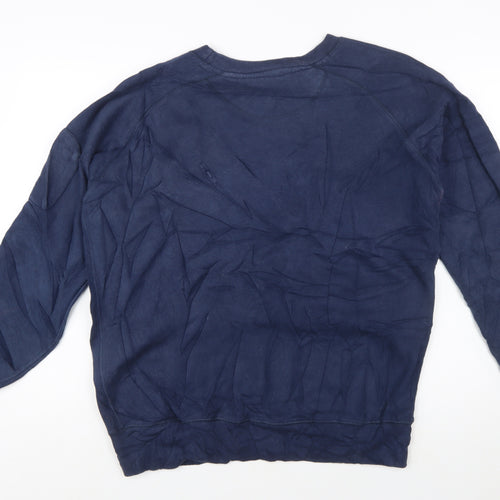 Nike Men's Blue Cotton Crew Neck Pullover Sweatshirt L