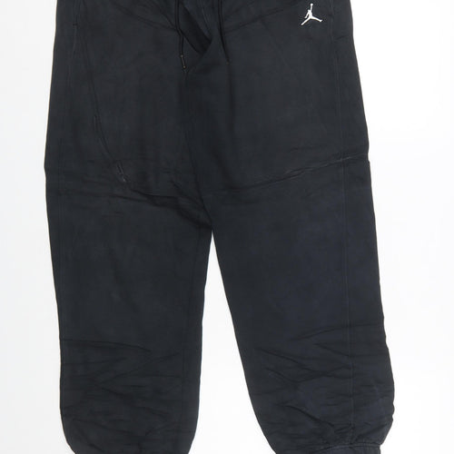 Jordan Mens Black Jogger Trousers M Fleece Elastic Waist Casual