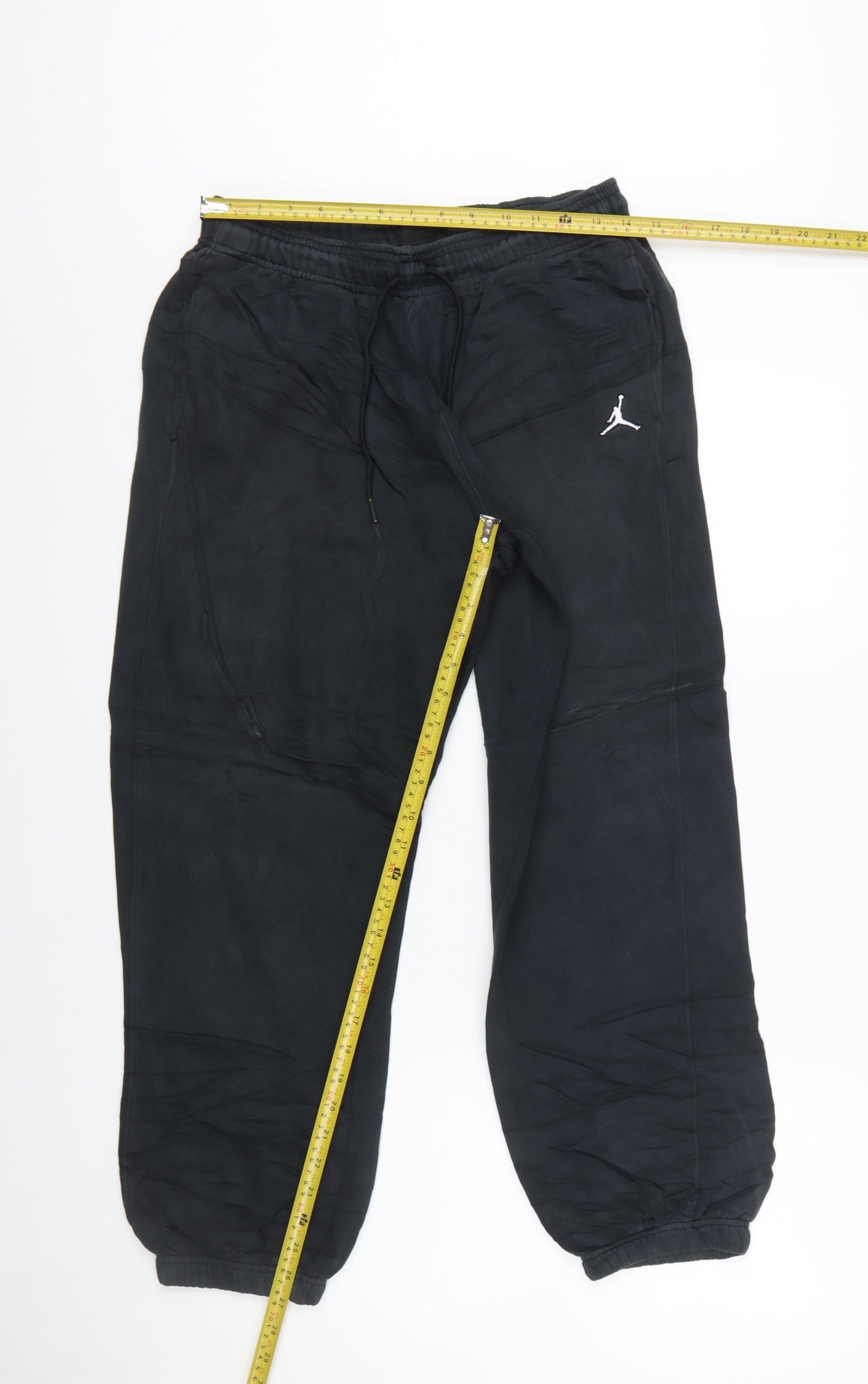 Jordan Mens Black Jogger Trousers M Fleece Elastic Waist Casual