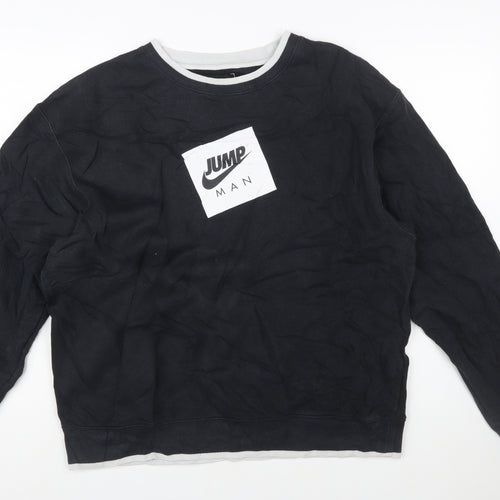 Jordan Men's Black Jumpman Logo Pullover Sweatshirt Size L