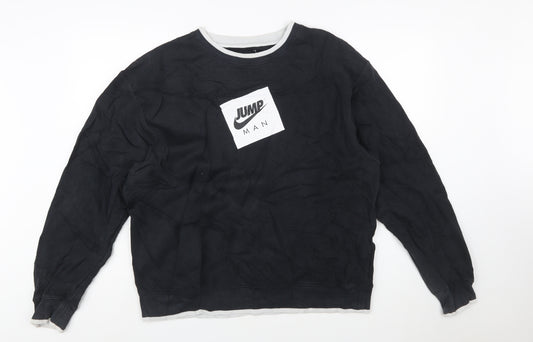 Jordan Men's Black Jumpman Logo Pullover Sweatshirt Size L