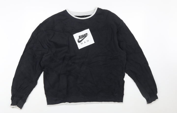 Jordan Men's Black Jumpman Logo Pullover Sweatshirt Size L