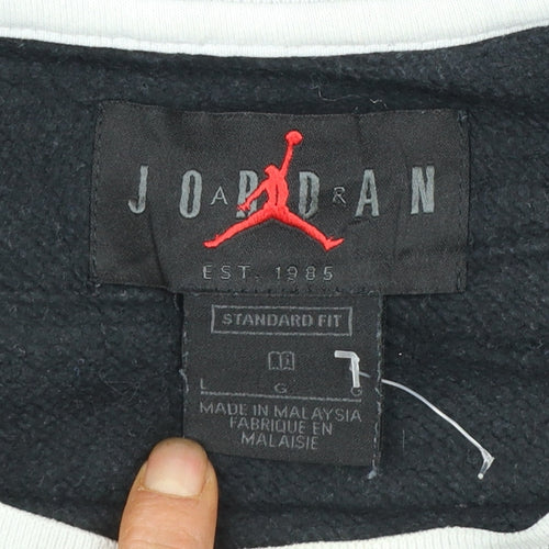 Jordan Men's Black Jumpman Logo Pullover Sweatshirt Size L