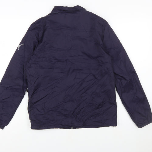 Puma Boys Blue Nylon Windbreaker Jacket Size 14 Years Lightweight Zip