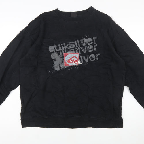 Quiksilver Men's Black XL Pullover Fleece Graphic Sweatshirt