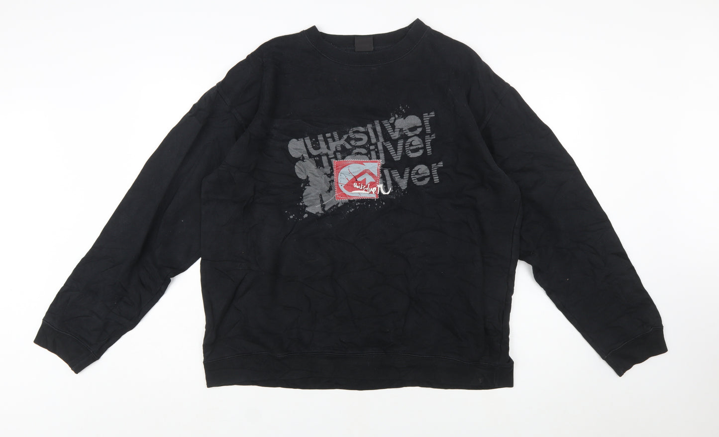 Quiksilver Men's Black XL Pullover Fleece Graphic Sweatshirt