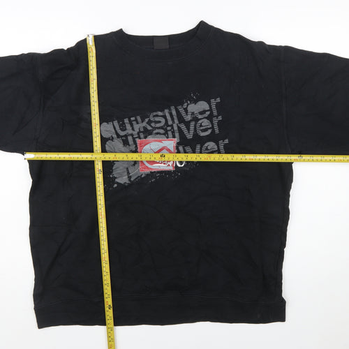 Quiksilver Men's Black XL Pullover Fleece Graphic Sweatshirt