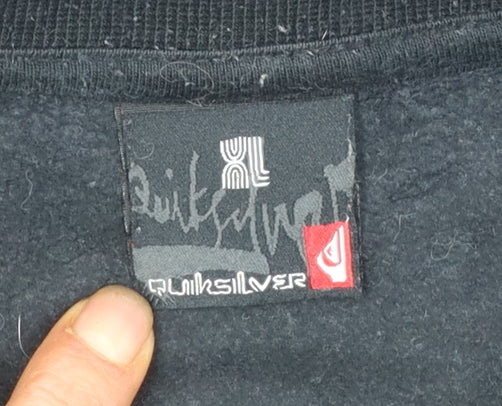 Quiksilver Men's Black XL Pullover Fleece Graphic Sweatshirt