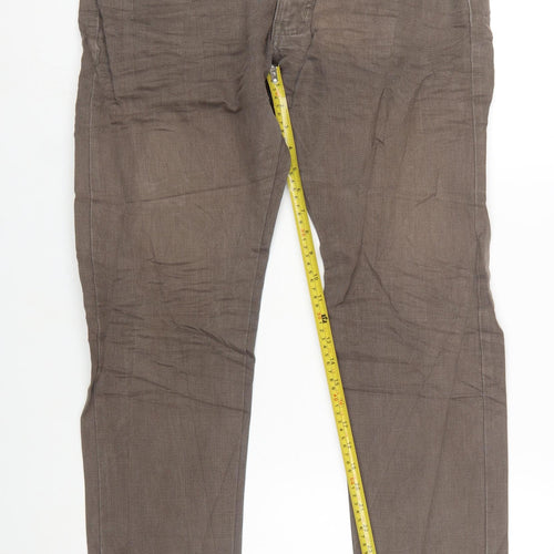 Armani Jeans Men's Brown Straight Leg Jeans Size 36 Regular Fit