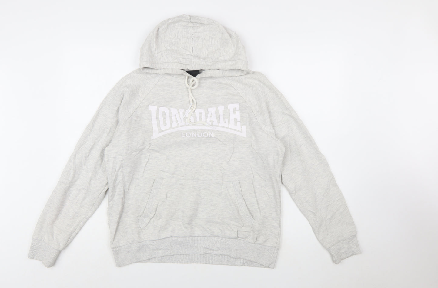Lonsdale London Women's Grey Pullover Hoodie Size 14