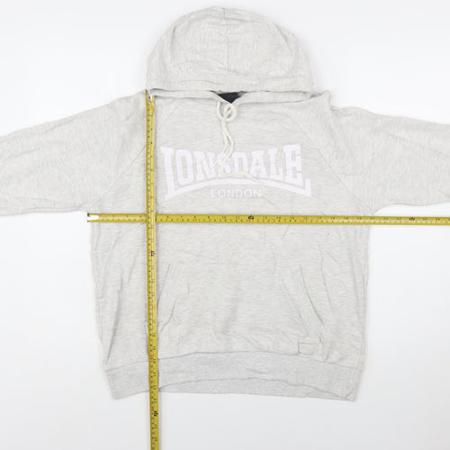 Lonsdale London Women's Grey Pullover Hoodie Size 14