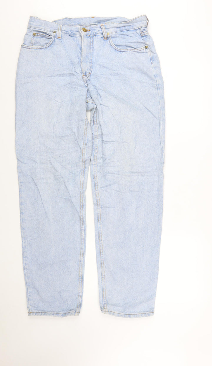 Lee Men's Blue Straight Leg Denim Jeans 33x32 Regular Fit