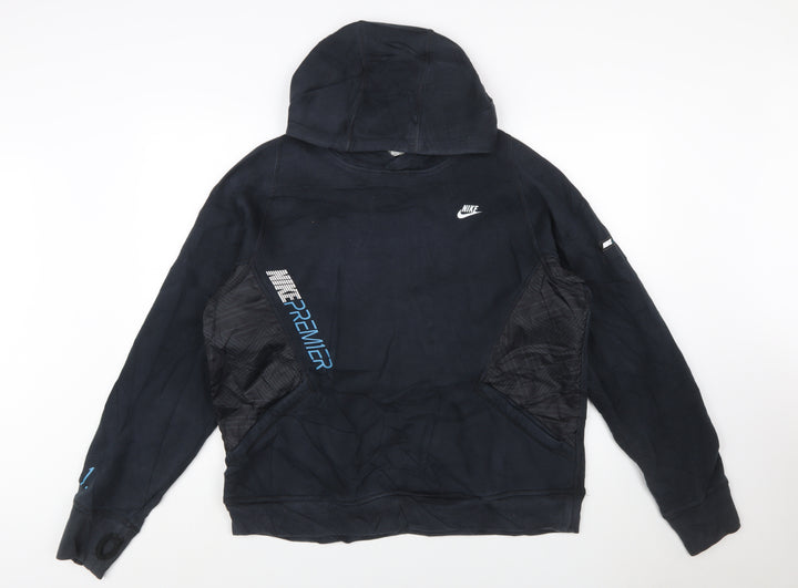 Nike Mens Black L Pullover Hoodie Sportswear Graphic Fleece