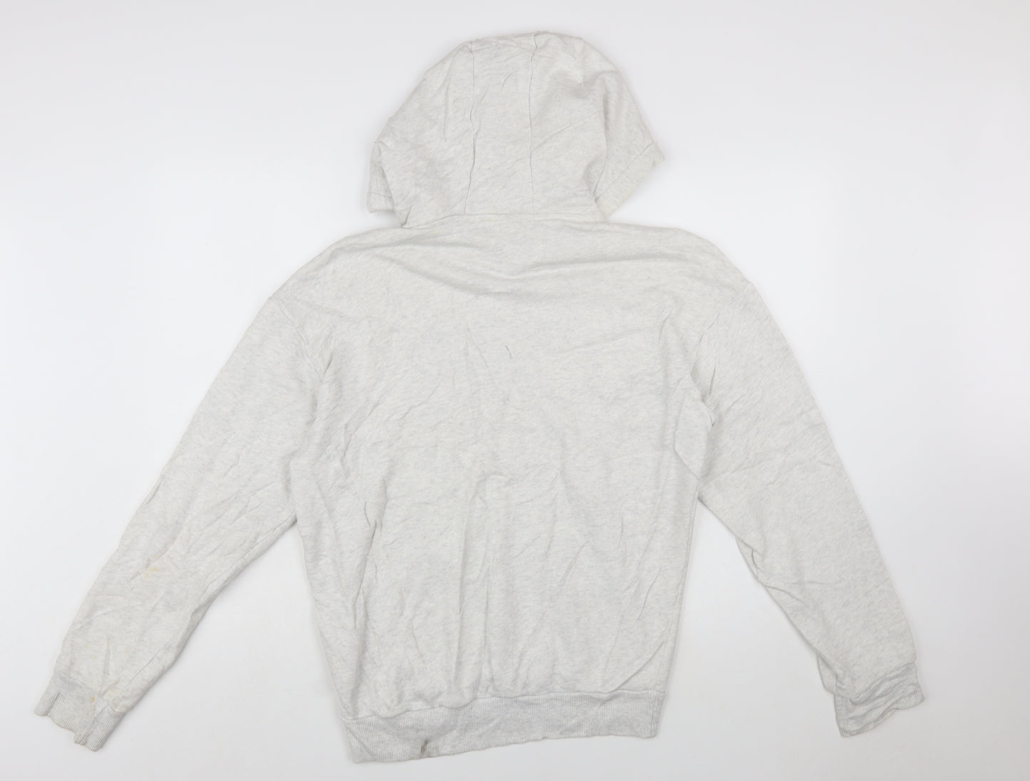 Reebok Mens Grey XS Pullover Hoodie Classic Logo Cotton Sweatshirt