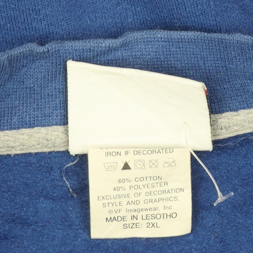 NFL Mens Blue 2XL Pullover Sweatshirt Indianapolis Colts Logo
