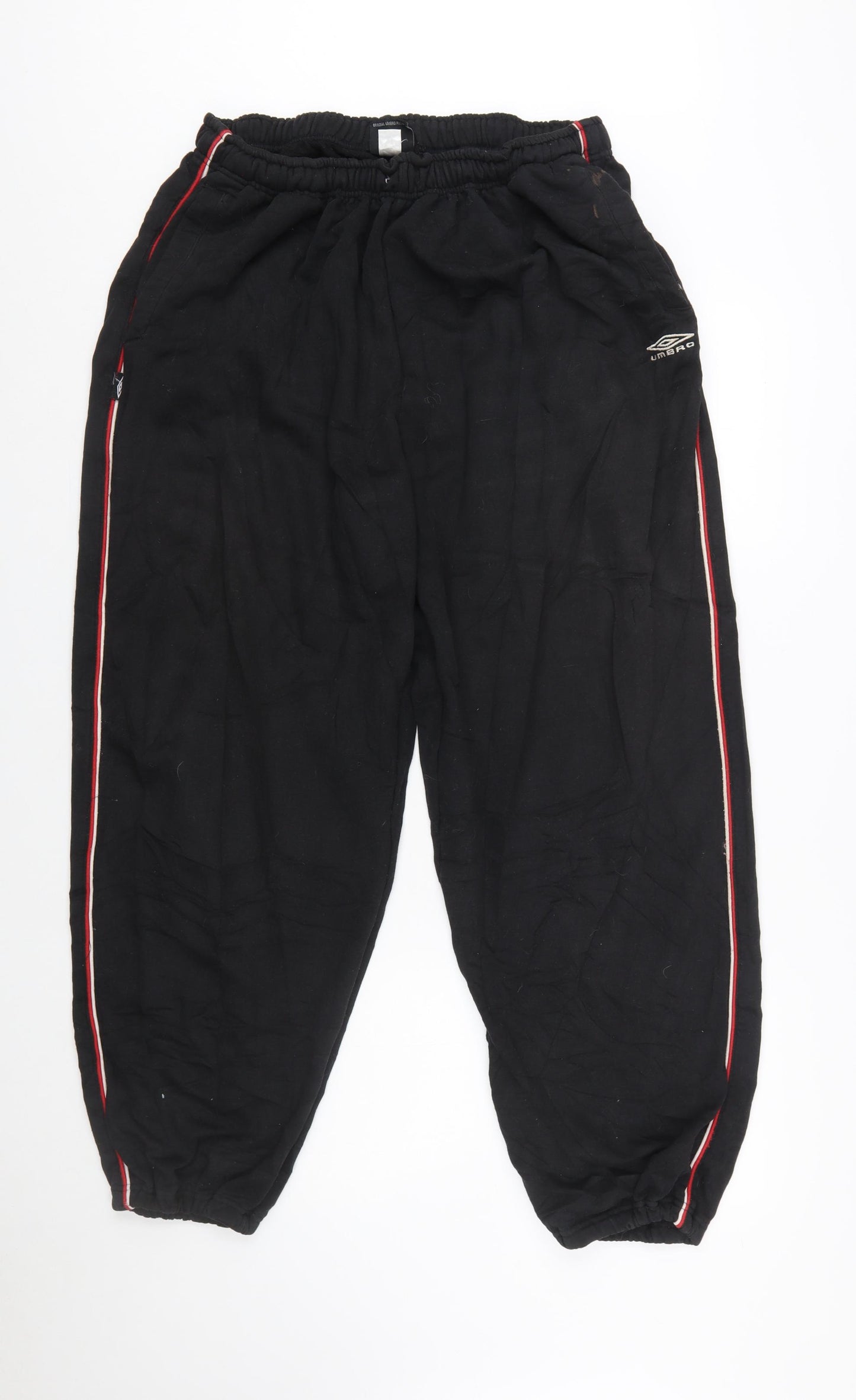 Umbro Men's Black 2XL Jogger Trousers with Side Stripe