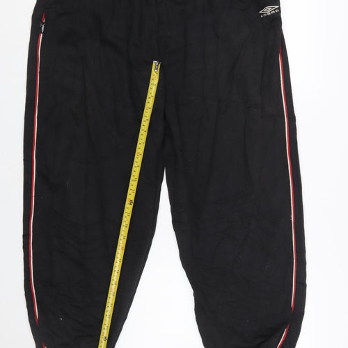 Umbro Men's Black 2XL Jogger Trousers with Side Stripe