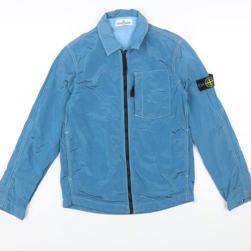 Stone Island Junior Boys Blue Nylon Full Zip Lightweight Jacket 10 Years