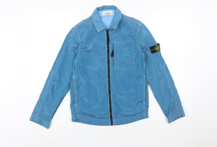 Stone Island Junior Boys Blue Nylon Full Zip Lightweight Jacket 10 Years
