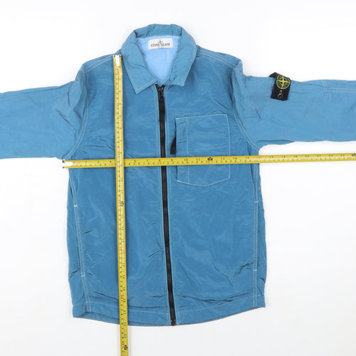 Stone Island Junior Boys Blue Nylon Full Zip Lightweight Jacket 10 Years