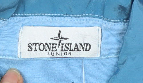 Stone Island Junior Boys Blue Nylon Full Zip Lightweight Jacket 10 Years
