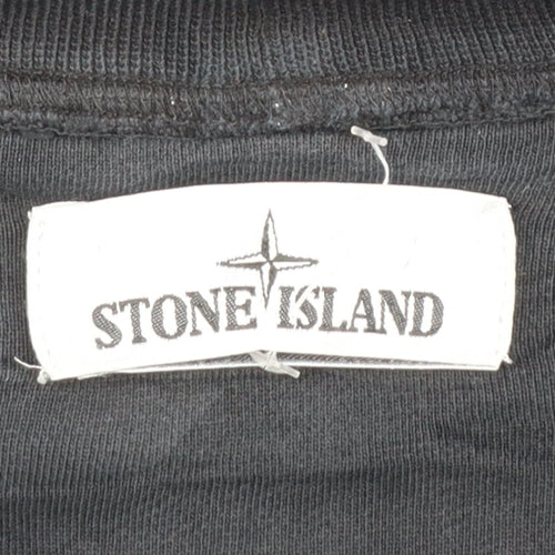 Stone Island Men's Black 3XL Cotton Crew Neck Pullover Sweatshirt